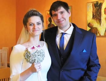 glückliches Paar Ekaterina und Jochen