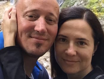 glückliches Paar Nadiia und Gottfried